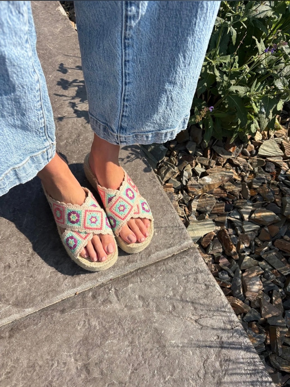 SPELL Sun Chaser Crochet Espadrille Multi MSRP $159/ Size 38